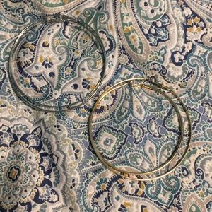 Gold and Silver Hoops.